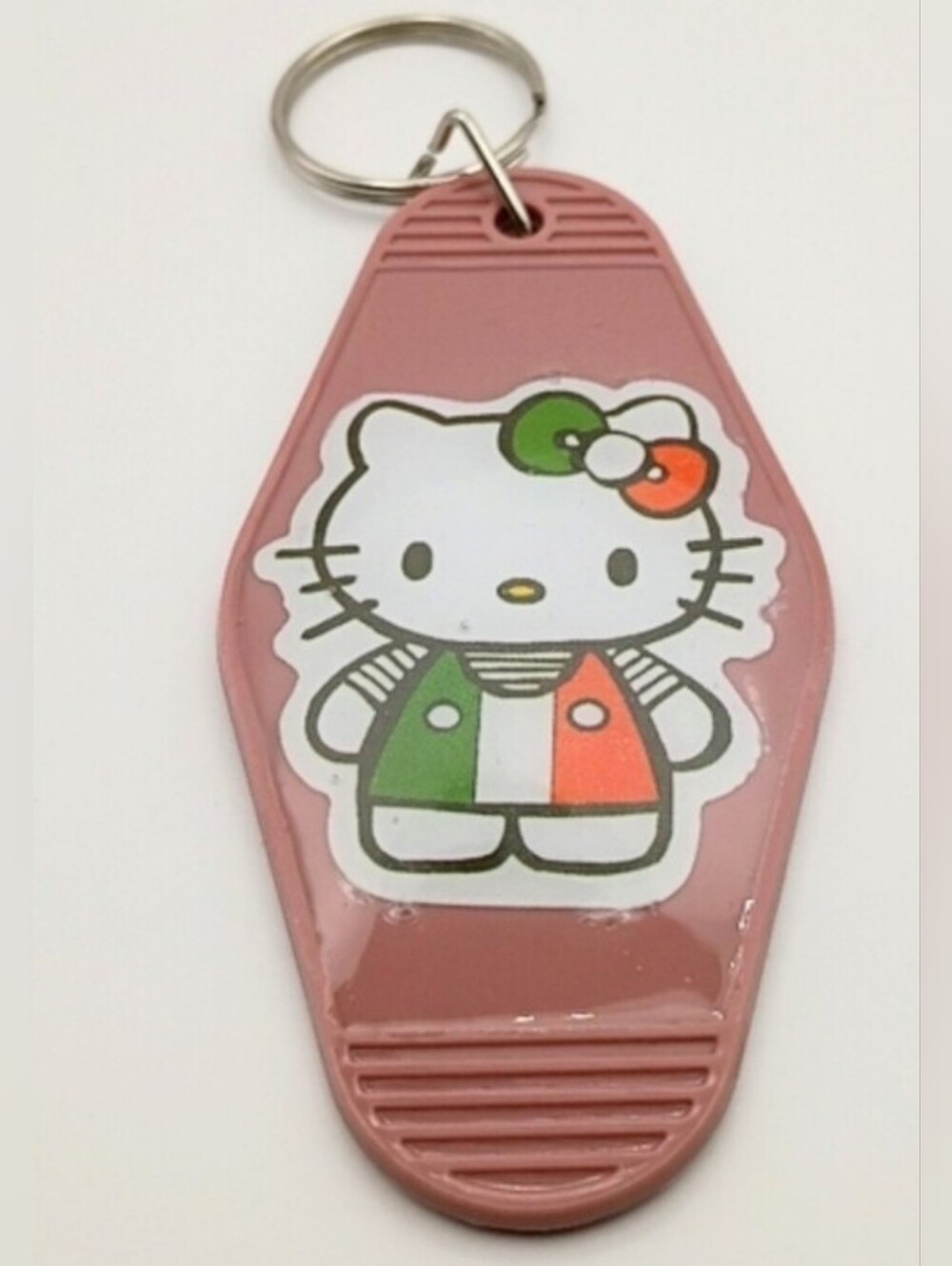 Motel Keychain Custom Retro Style Mexican Dress Kawaii Cat Keyring